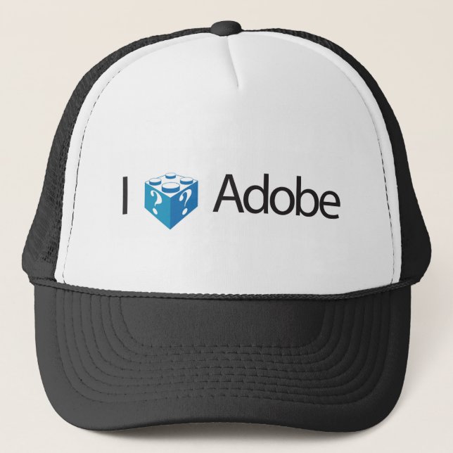 I Liebe Adobe Truckerkappe (Vorderseite)