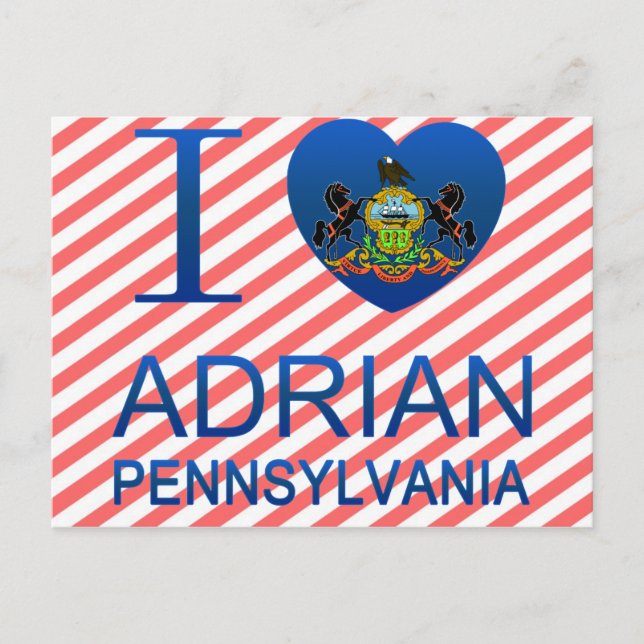 I Liebe Adrian, PA Postkarte (Vorderseite)