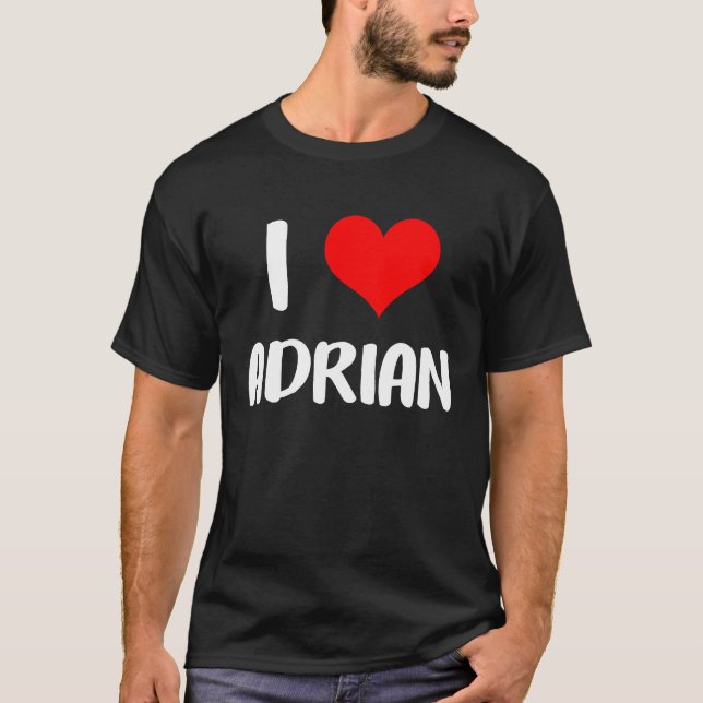 I Liebe ADRIAN valentine sorry Ladys Typ Herz T-Shirt (Vorderseite)