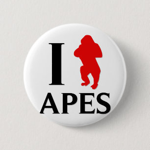 I Liebe-Affen Button