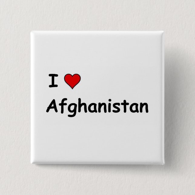 I Liebe Afghanistan Button (Vorderseite)
