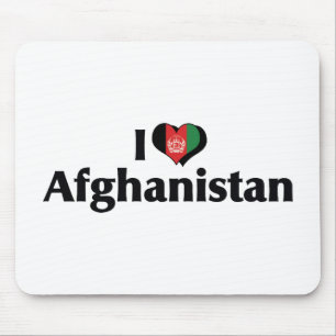 I Liebe Afghanistan Flag Mousepad