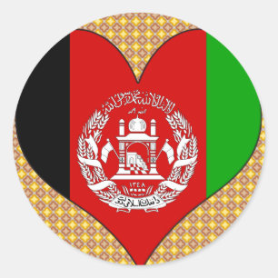 I Liebe Afghanistan Runder Aufkleber