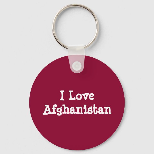 I Liebe Afghanistan Schlüsselanhänger (Vorderseite)