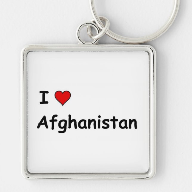 I Liebe Afghanistan Schlüsselanhänger (Vorne)