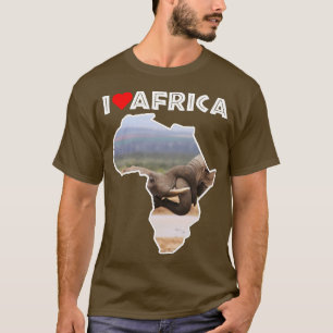 I Liebe Africa Wildlife Map Elephant Tug of War T-Shirt