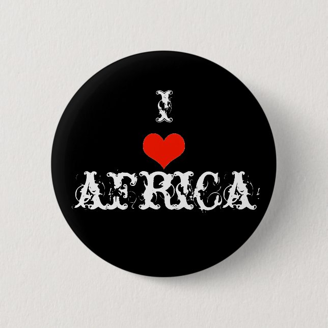 I Liebe Afrika Button (Vorderseite)