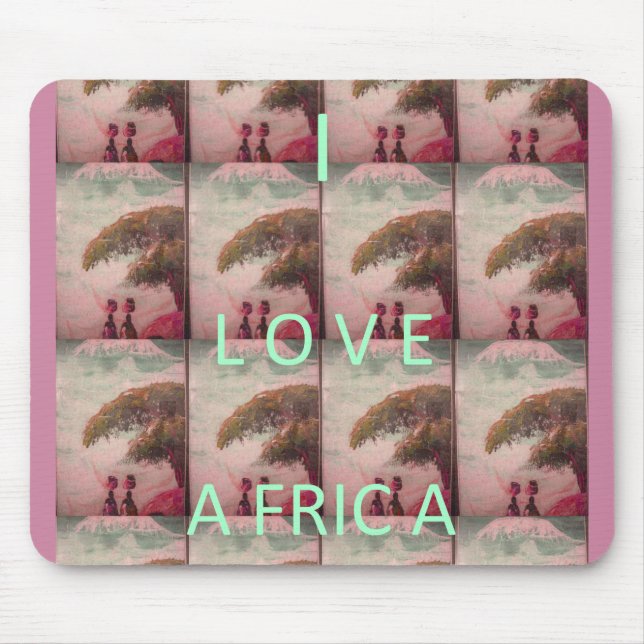 I Liebe Afrika - Kulturlandschaftsmuster Mousepad (Vorne)