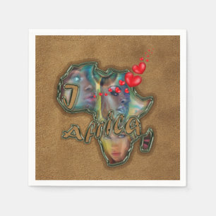 I Liebe Afrika Serviette
