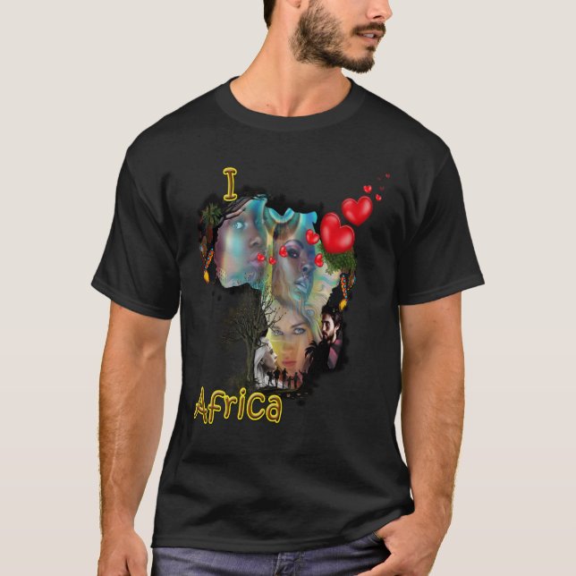 I Liebe Afrika T-Shirt (Vorderseite)