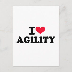 I Liebe Agility Postkarte