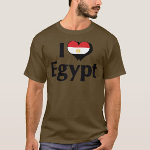 I Liebe Ägyptische Flagge T-Shirt