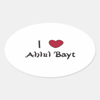 I Liebe Ahlul Bayt Ovaler Aufkleber