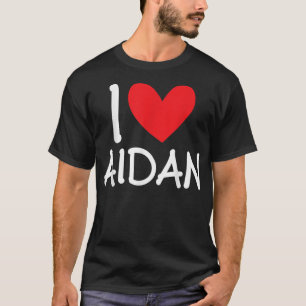 I Liebe Aidan Name Herz Personalisierten Männer Ty T-Shirt