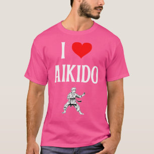 I Liebe Aikido I Heart Aikido Japanische Kampfkuns T-Shirt