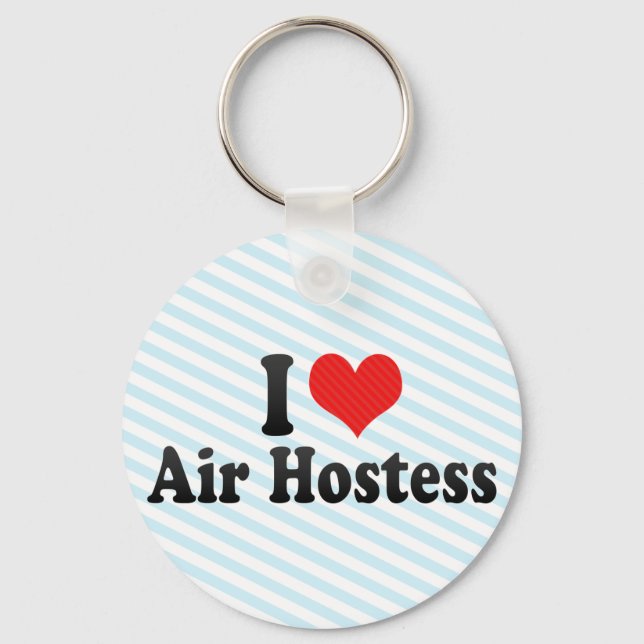 I Liebe Air Hostess Schlüsselanhänger (Vorderseite)