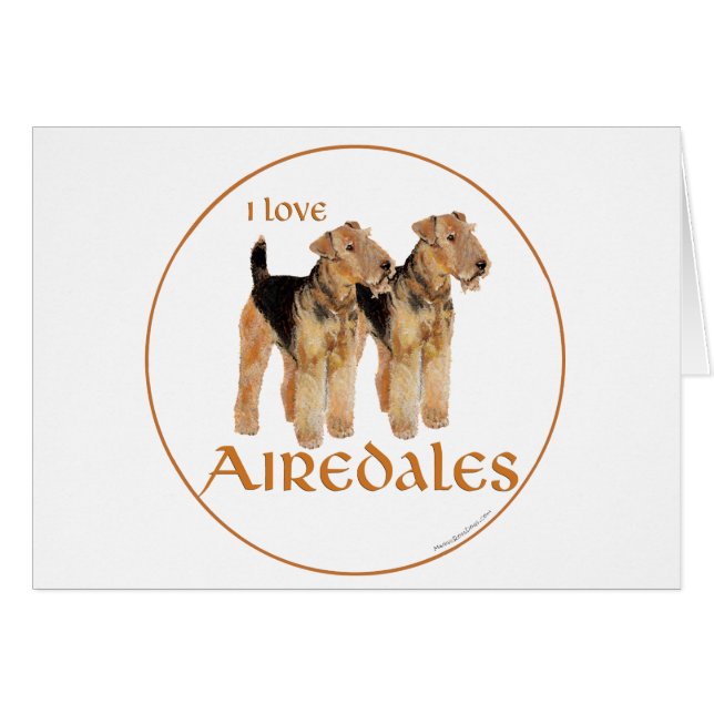 I Liebe Airedales (Vorderseite (Horizontal))