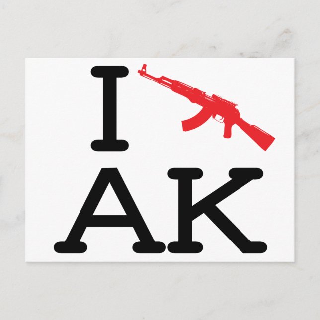I Liebe AK - AK47 - Postkarte (Vorderseite)