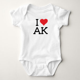 I Liebe AK - Herz - Onsie Baby Strampler