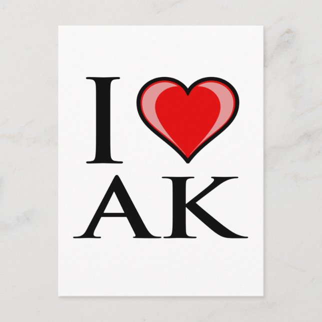 I Liebe AK - I Liebe Alaska Postkarte (Vorderseite)