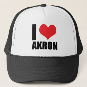 I Liebe Akron Truckerkappe