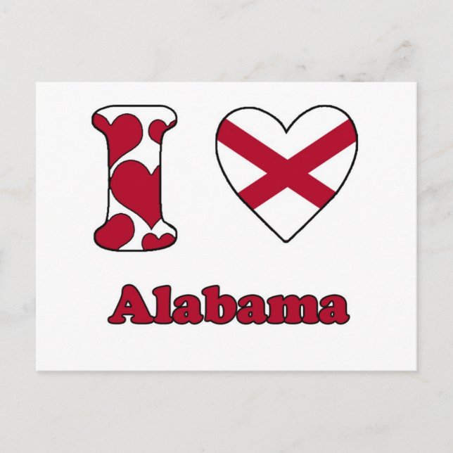 I Liebe Alabama Postkarte (Vorderseite)