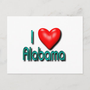 I Liebe Alabama Postkarte