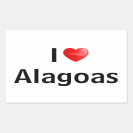 I Liebe Alagoas Rechteckiger Aufkleber