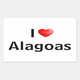 I Liebe Alagoas Rechteckiger Aufkleber