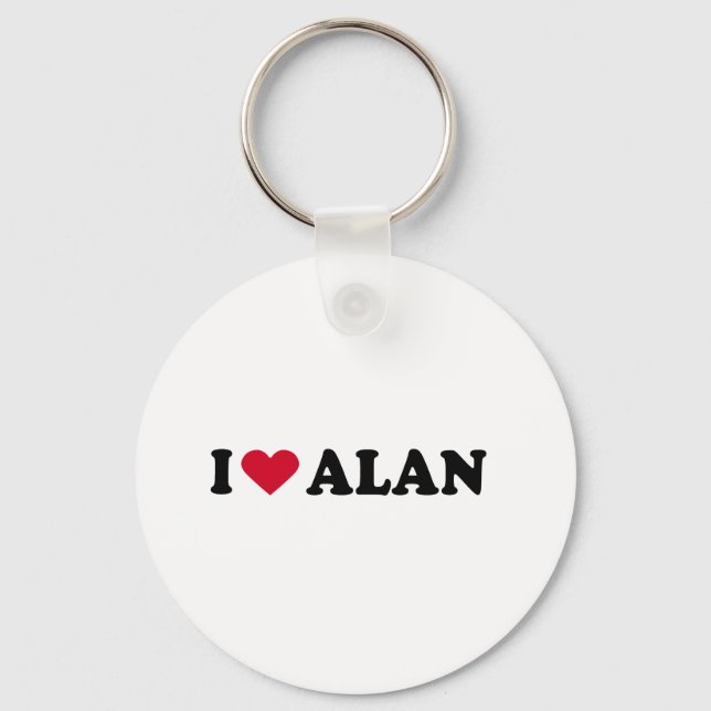 I LIEBE ALAN SCHLÜSSELANHÄNGER (Vorderseite)