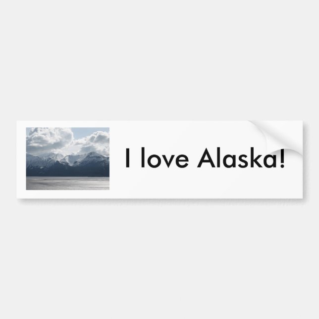 I Liebe Alaska! Autoaufkleber (Vorne)