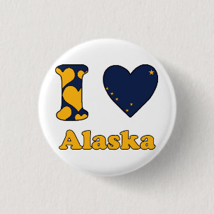 I Liebe Alaska Button