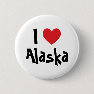 I Liebe Alaska Button