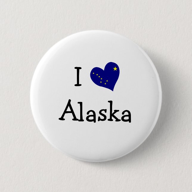 I Liebe Alaska Button (Vorderseite)