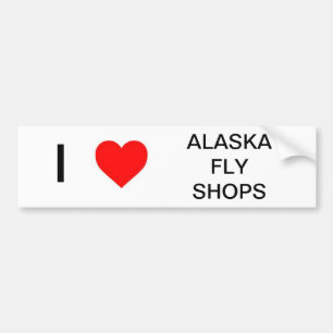 I Liebe-Alaska-Fliegen-Geschäfts-Autoaufkleber Autoaufkleber