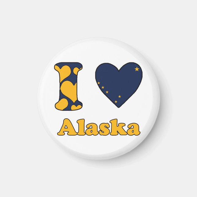 I Liebe Alaska Magnet (Vorne)