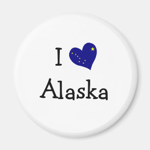I Liebe Alaska Magnet