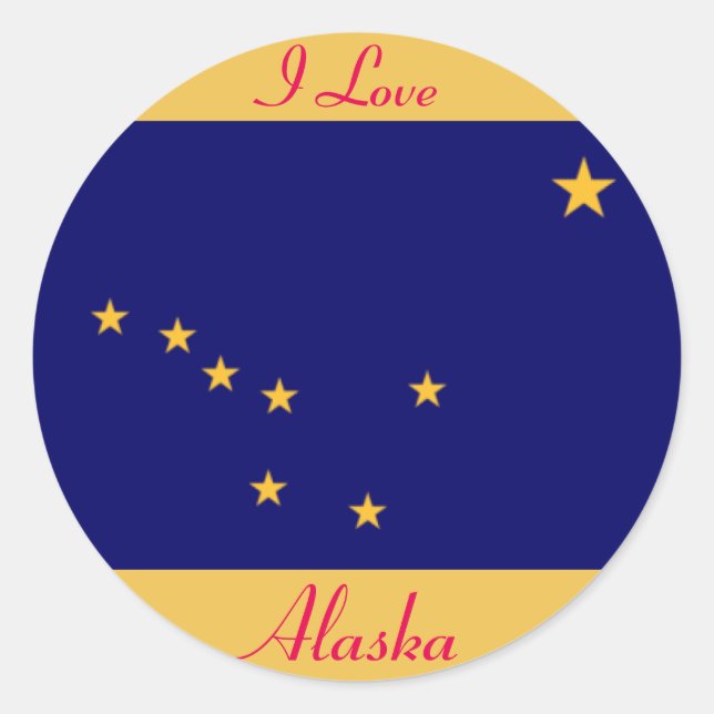 I Liebe Alaska Sticker (Vorderseite)
