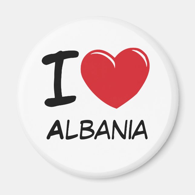 I Liebe Albanien Magnet (Vorne)