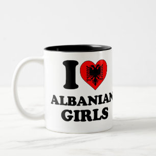 I Liebe Albanische Mädchen Zweifarbige Tasse