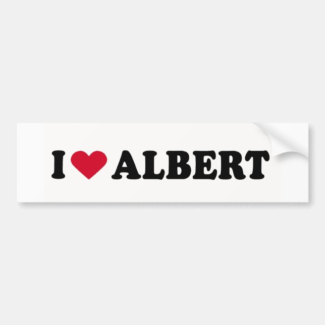 I LIEBE ALBERT AUTOAUFKLEBER (Vorne)