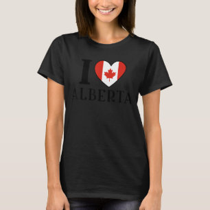 I Liebe Alberta Canada Herzenflagge T-Shirt
