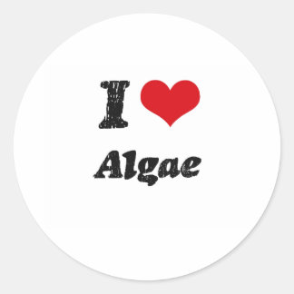I Liebe Algae Runder Aufkleber