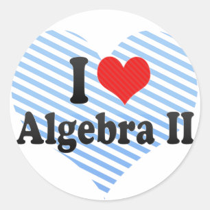 I Liebe Algebra II Runder Aufkleber
