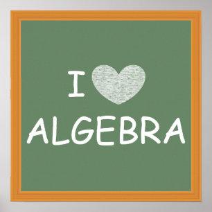 I Liebe Algebra Poster