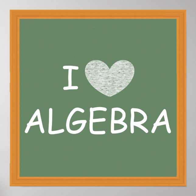 I Liebe Algebra Poster (Vorne)