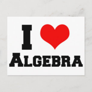 I LIEBE ALGEBRA POSTKARTE