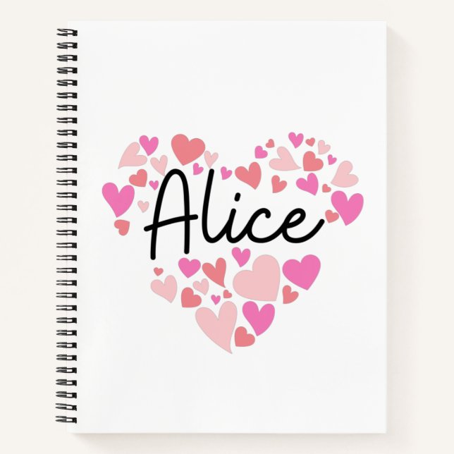 I Liebe Alice Notizbuch (Vorderseite)