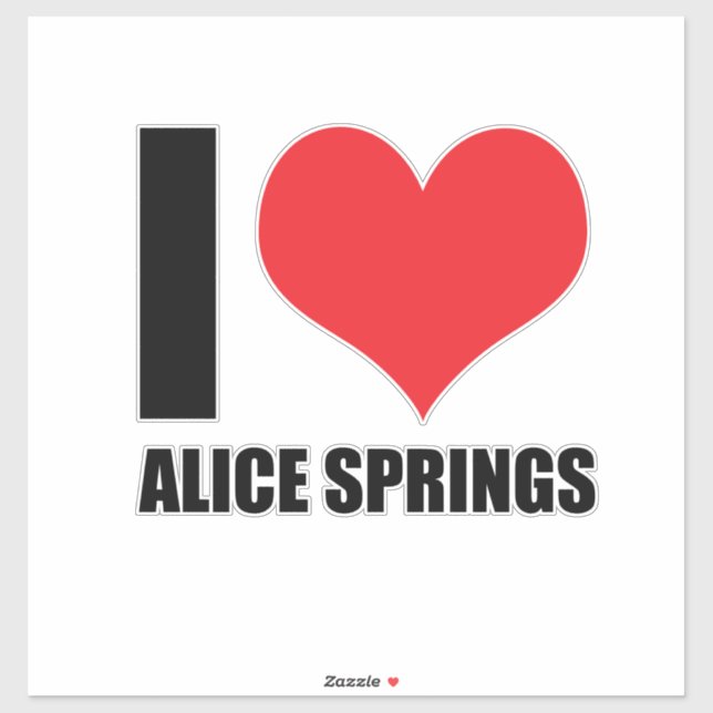 I Liebe Alice Springs Aufkleber (Blatt)