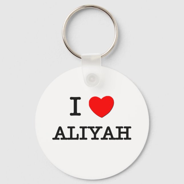 I Liebe Aliyah Schlüsselanhänger (Vorderseite)